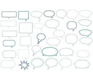 Stickserie - Sprechblasen